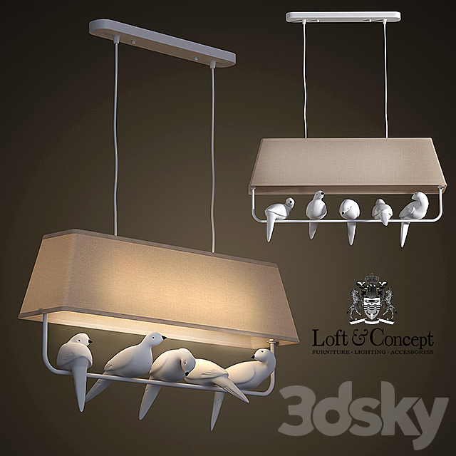 Chandelier Bird 5 3DSMax File - thumbnail 1