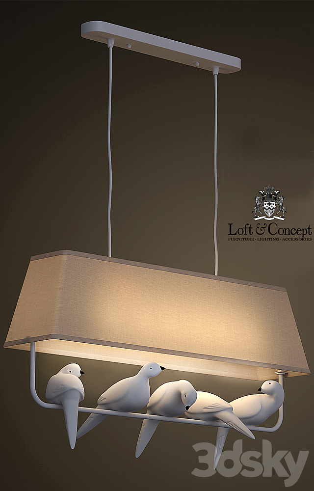 Chandelier Bird 5 3DSMax File - thumbnail 2