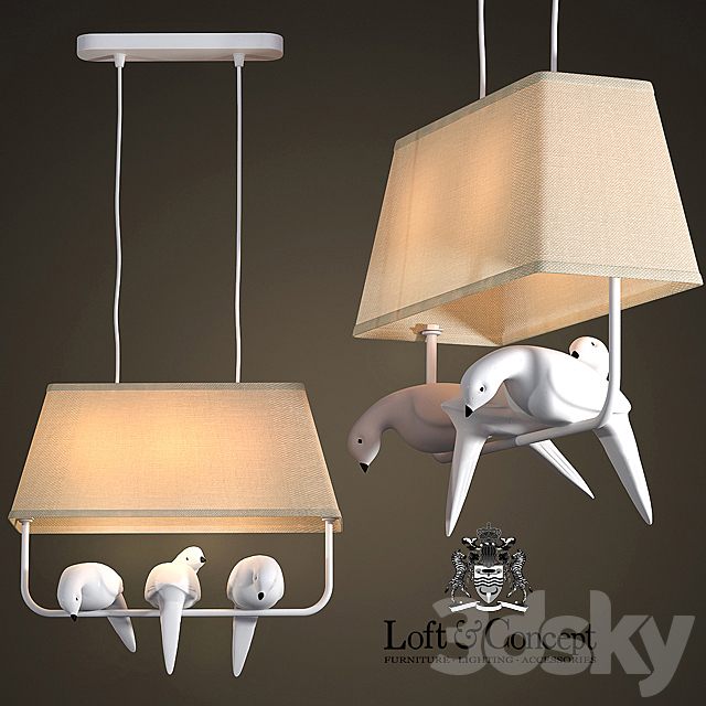 Chandelier Bird Chandelier 3 3DSMax File - thumbnail 1