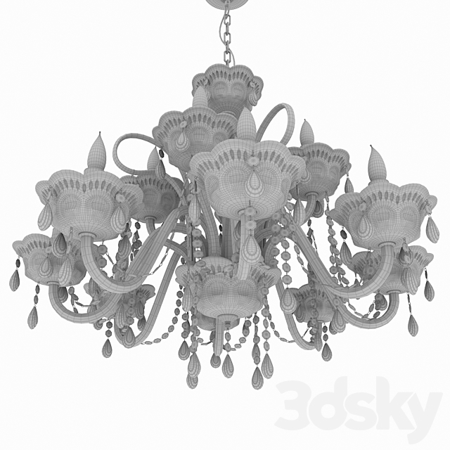 Chandelier BL310 April 8 CH 3DS Max Model - thumbnail 3