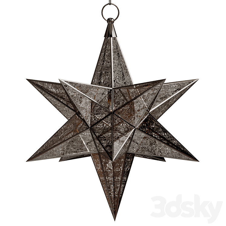 Chandelier black star 3DS Max Model - thumbnail 1