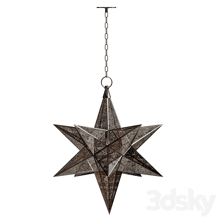 Chandelier black star 3DS Max Model - thumbnail 2