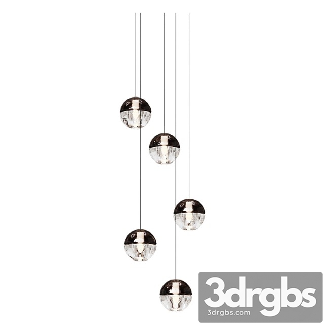 Chandelier boccia 14.5 five light fixture suspension lamp - thumbnail 1