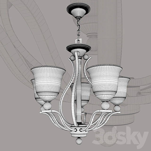 Chandelier BOLLA 5 of HINKLEY lighting 3DSMax File - thumbnail 3