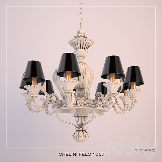 Chandelier Chelini FELO 1067 3ds Max - thumbnail 1