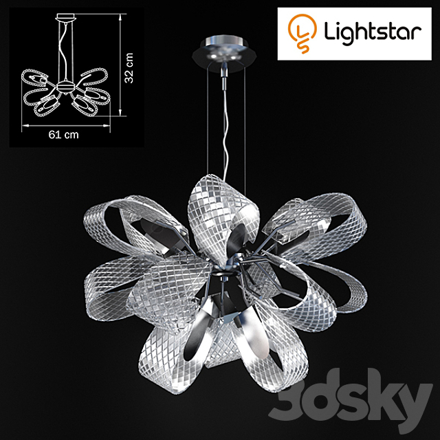 Chandelier CIAMBO 820110 3DS Max Model - thumbnail 1