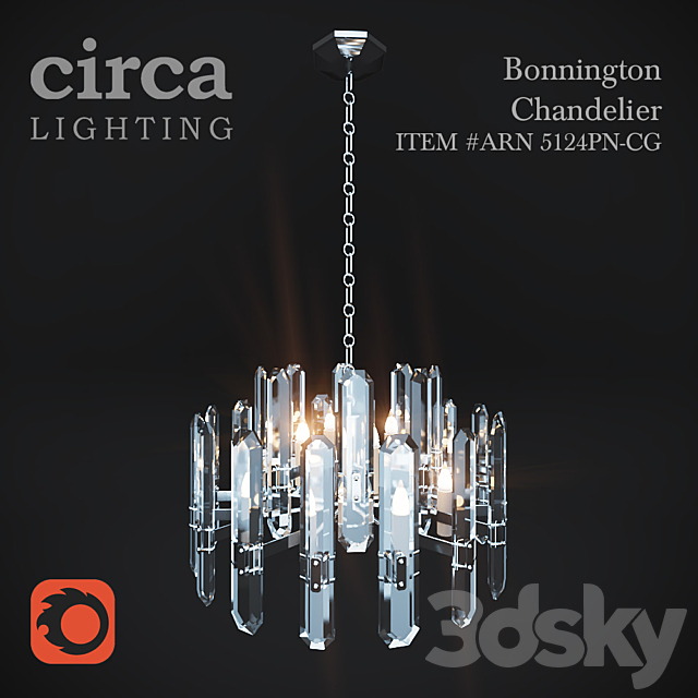 Chandelier Circa Bonnington Chandelier 3DSMax File - thumbnail 1