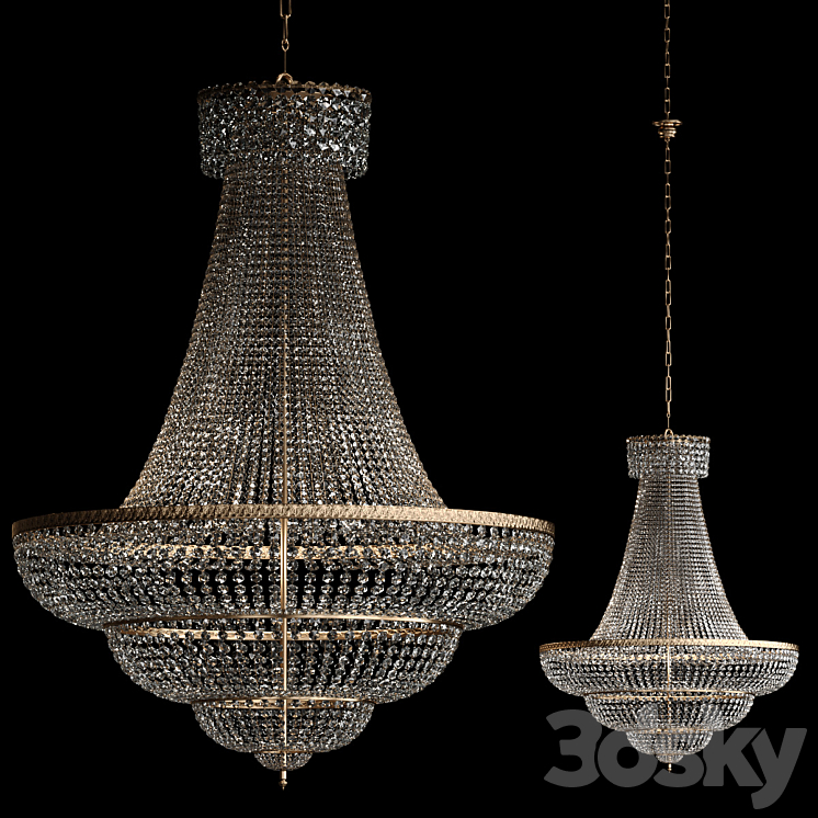 Chandelier Crystal chandelier 3DS Max Model - thumbnail 3