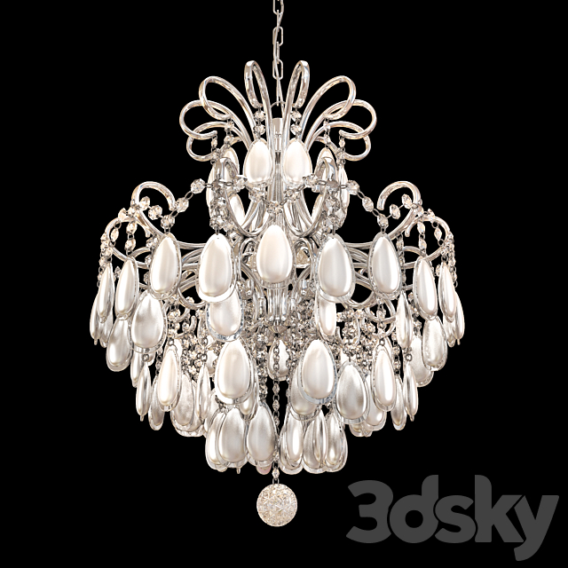 Chandelier Crystal Lux Sevilia SP4 Silver 3DSMax File - thumbnail 1