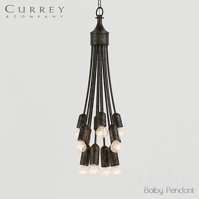 Chandelier Currey&Company Bolby Pendant 3DSMax File - thumbnail 1