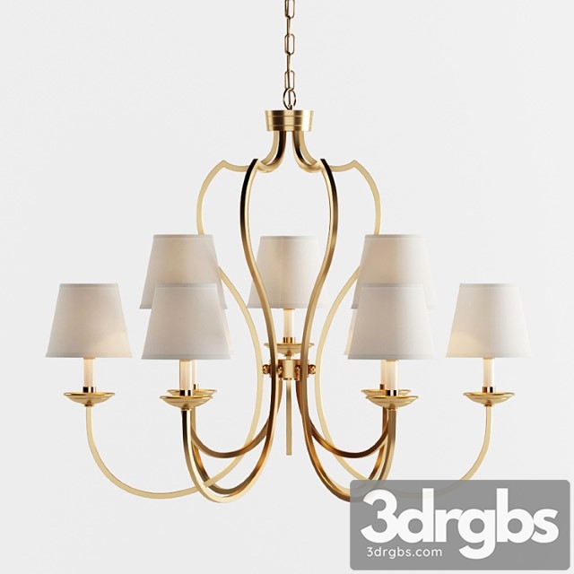 Chandelier dantone home selena dl1353- 6 + 3vbn 3dsmax Download - thumbnail 1