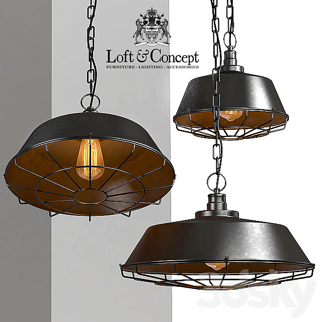 Chandelier Dark Cage Pendant 3DSMax File - thumbnail 1