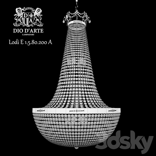 Chandelier Dio D’Arte Lodi E 1.5.80.200 A 3DS Max Model - thumbnail 2