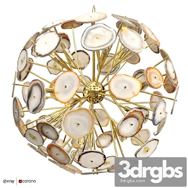 Chandelier Eichholtz Branquinho Chandelier Agate 3dsmax Download - thumbnail 1