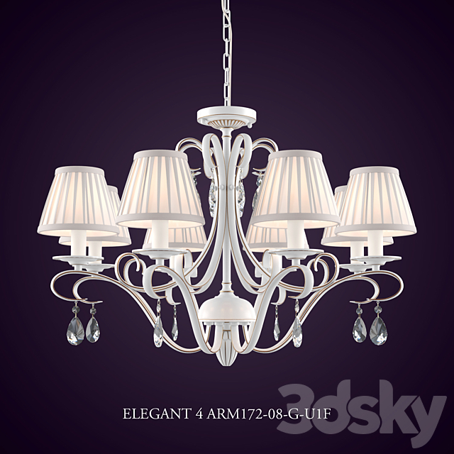 Chandelier Elegant 4 ARM172-08-G-U1F 3DSMax File - thumbnail 1