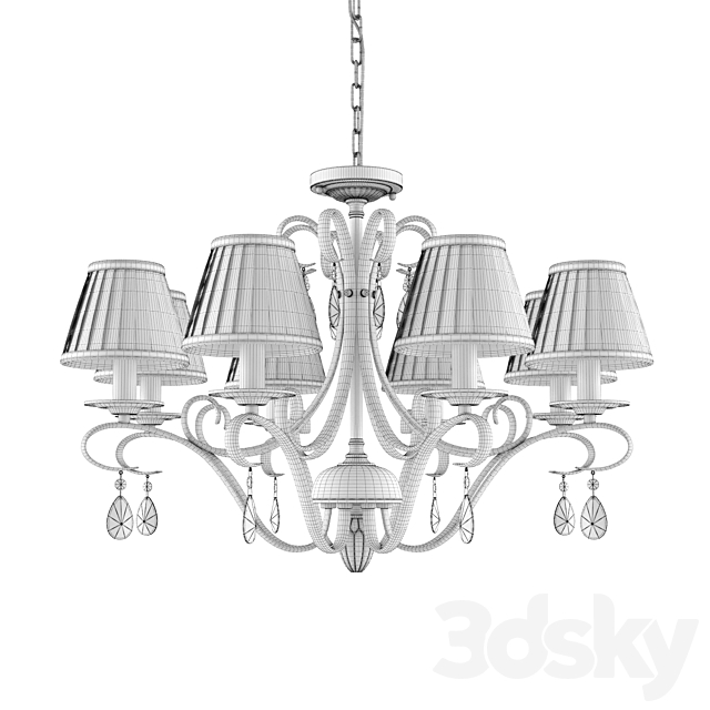 Chandelier Elegant 4 ARM172-08-G-U1F 3DSMax File - thumbnail 2