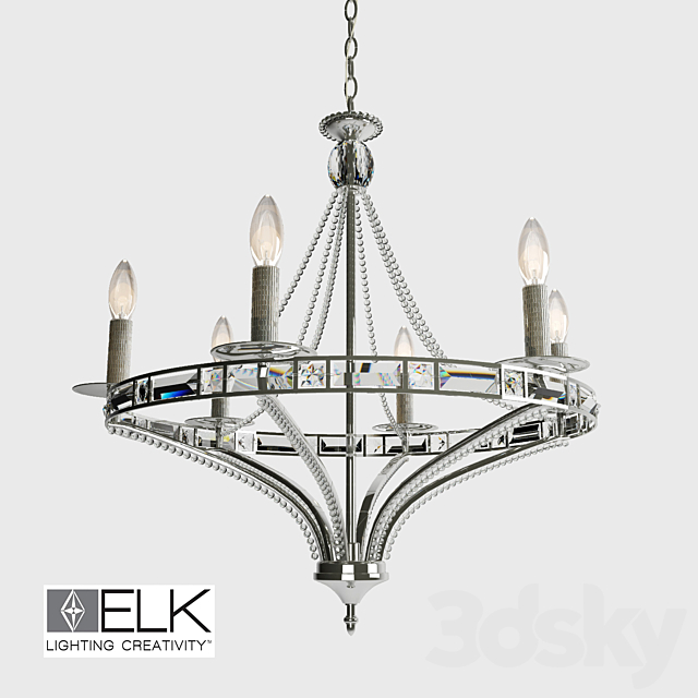 Chandelier ELK aubree 3DSMax File - thumbnail 1