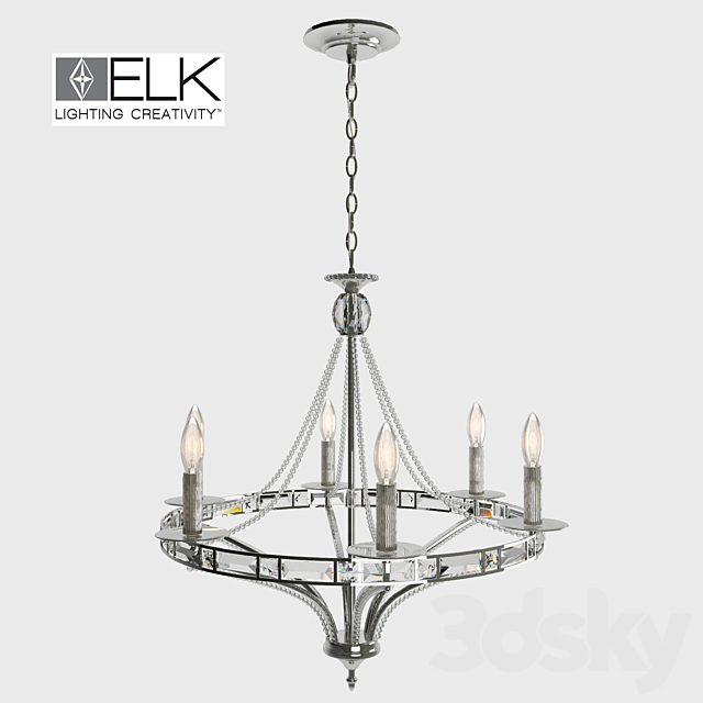 Chandelier ELK aubree 3DSMax File - thumbnail 2