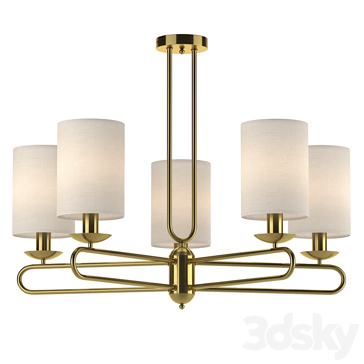 Chandelier Escada Eclipse 10166\/5PL Brass 3DS Max Model - thumbnail 1