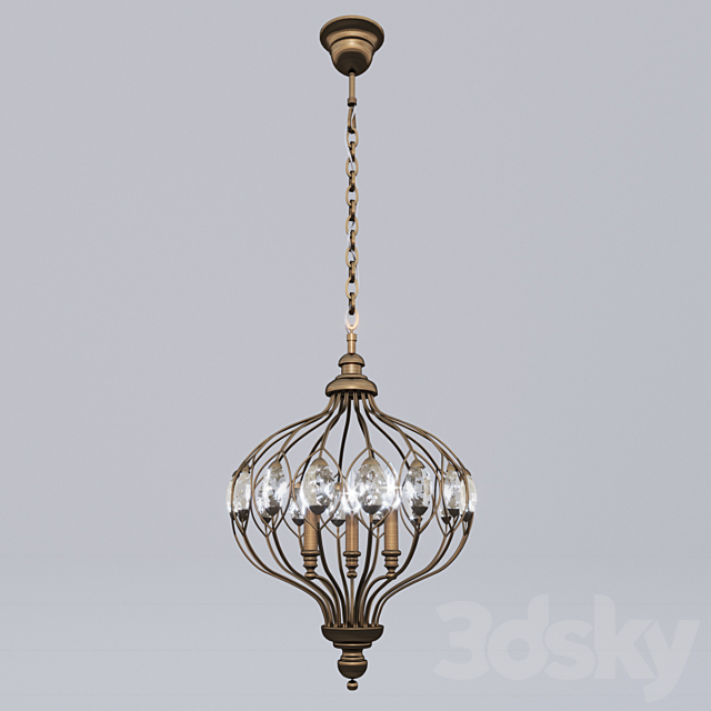 Chandelier Favorite 1382-3P Fes 3DSMax File - thumbnail 1