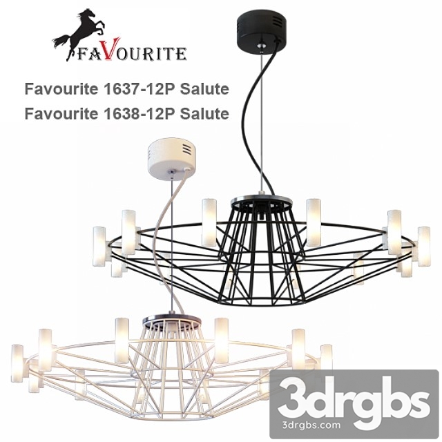 Chandelier favorite 1638-12p salute and favorite 1637-12p salute 3dsmax Download - thumbnail 1