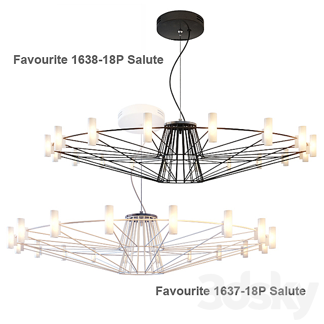 Chandelier Favorite 1638-18P Salute and Favorite 1637-18P Salute 3DSMax File - thumbnail 1