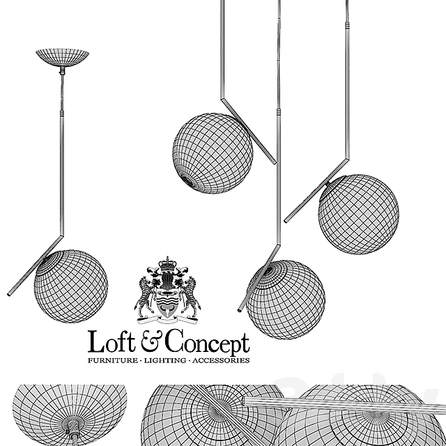 Chandelier Flos IC Lights Family Michael Anastassiades 3DSMax File - thumbnail 3