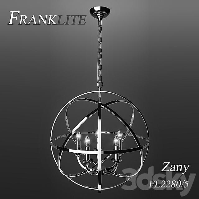 Chandelier Franklite Zany FL2280 _ 5 3DS Max Model - thumbnail 1