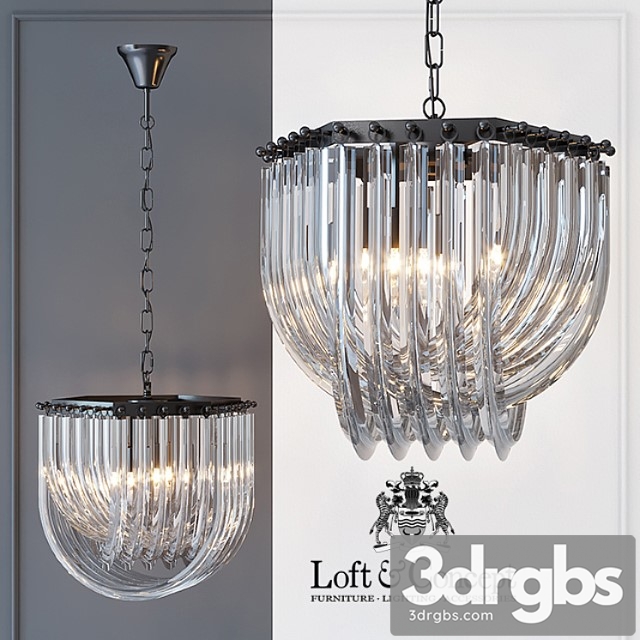 Chandelier Frozen Glass Chandelier 33 3dsmax Download - thumbnail 1