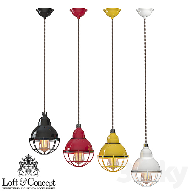 Chandelier Garage Retro Color Light 3DSMax File - thumbnail 2