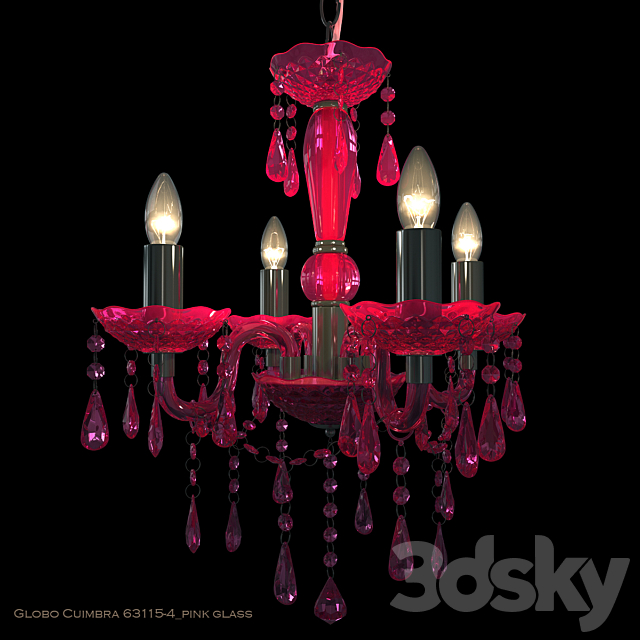 Chandelier Globo Cuimbra (4 lamps) 3DSMax File - thumbnail 1