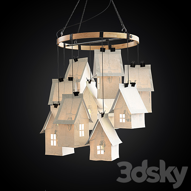 Chandelier handmade 3DS Max Model - thumbnail 1