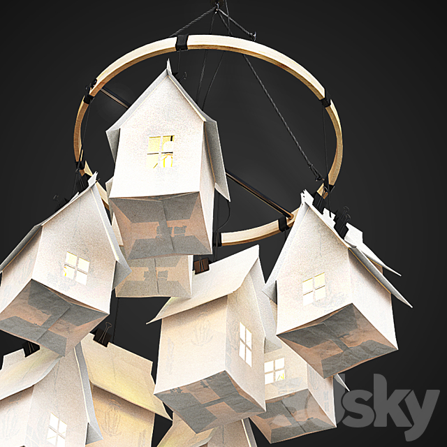 Chandelier handmade 3DS Max Model - thumbnail 2