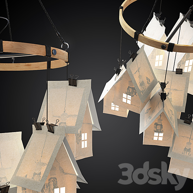 Chandelier handmade 3DS Max Model - thumbnail 3