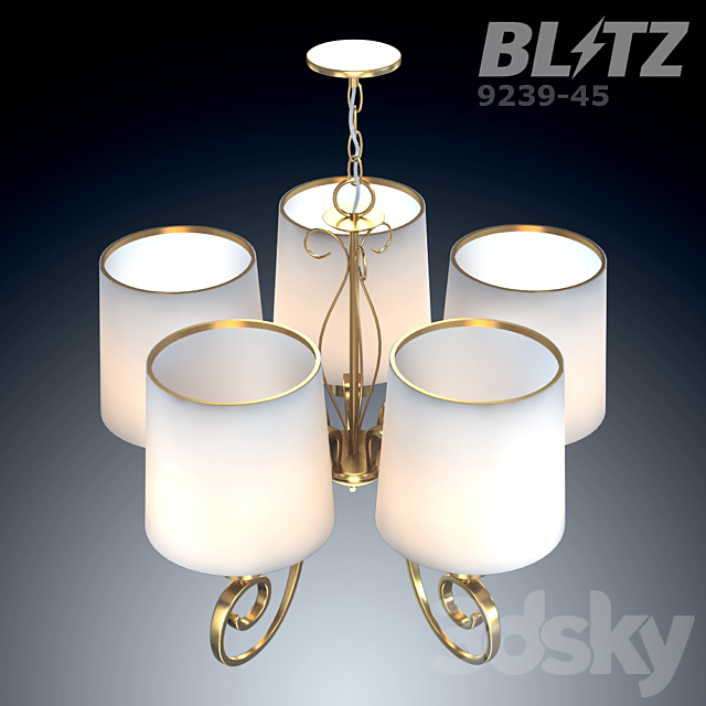 Chandelier hanging Blitz 9239-45 3DSMax File - thumbnail 3