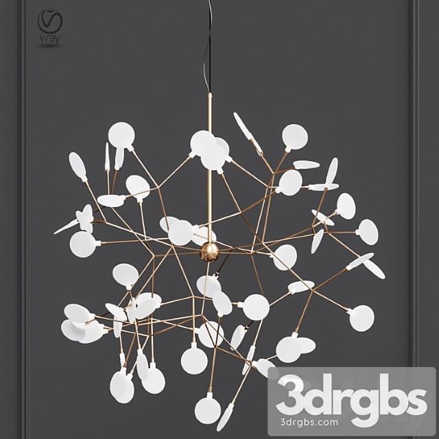 Chandelier heracleum gold 3dsmax Download - thumbnail 1