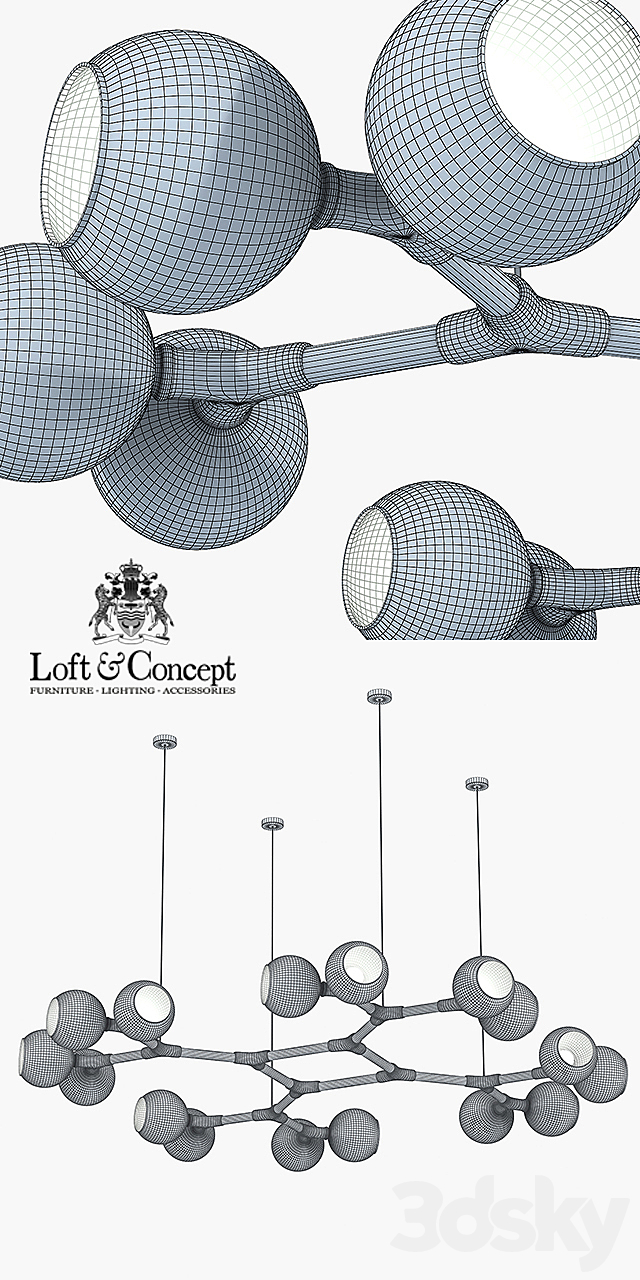 Chandelier Horus Suspension Light 3DSMax File - thumbnail 3