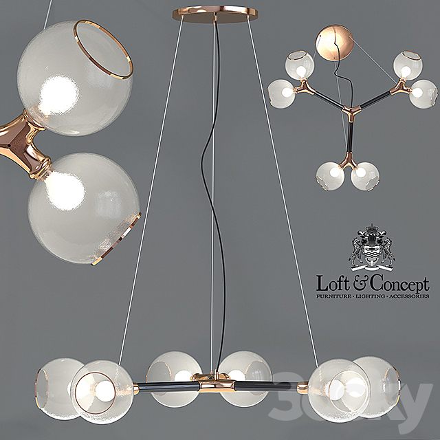 Chandelier Horus Suspension Light 6 3DSMax File - thumbnail 1