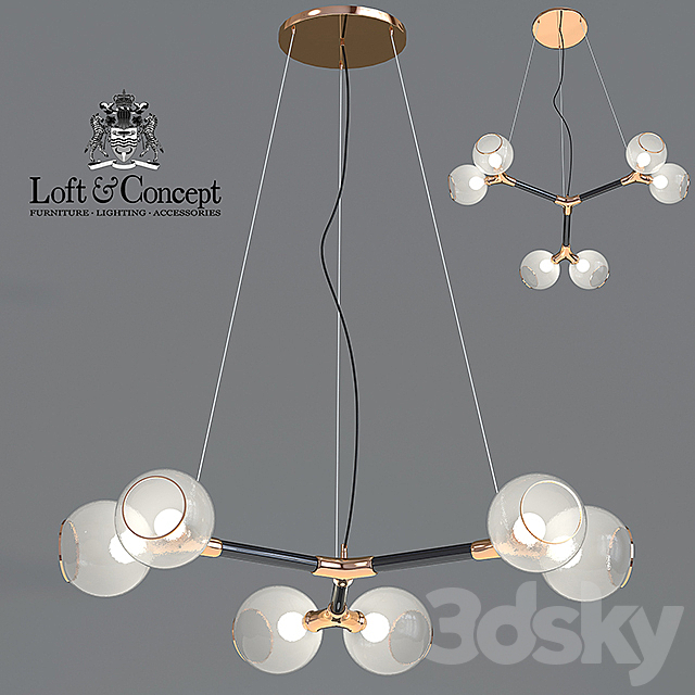 Chandelier Horus Suspension Light 6 3DSMax File - thumbnail 2