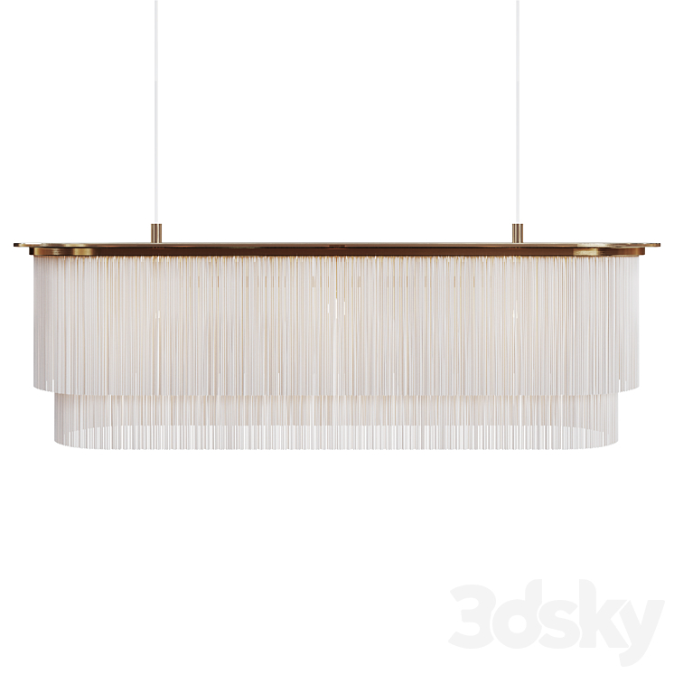 Chandelier Houtique Linear Chandelier Cream 3DS Max Model - thumbnail 2