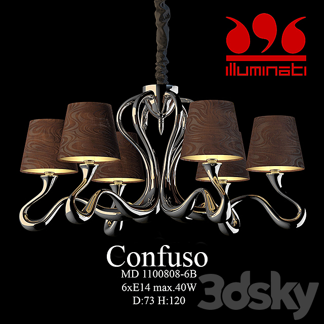 Chandelier Illuminati MD1100808-6B Confuso 3DSMax File - thumbnail 1