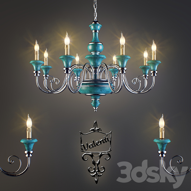 Chandelier ILLUMINAZIONE D’ARTE Classic 1664_8 3DSMax File - thumbnail 1