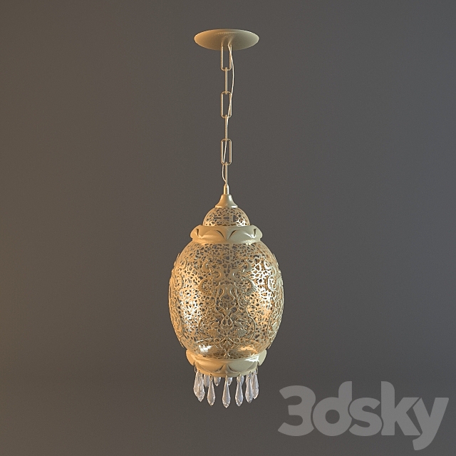 Chandelier in Oriental style 3ds Max - thumbnail 1