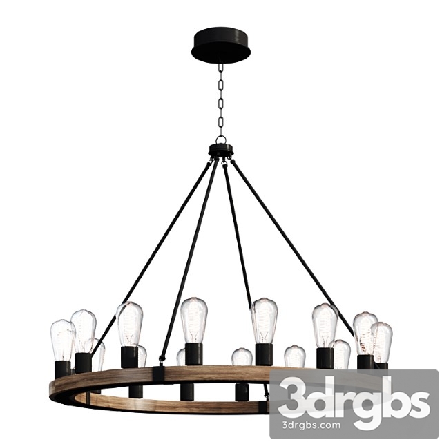 Chandelier industrial farmhouse chandelier sku ch18143 lamp - thumbnail 1