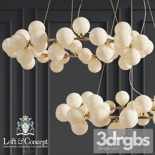 Chandelier Inflora 45 plafonds Atelier Aret 3dsmax Download - thumbnail 1