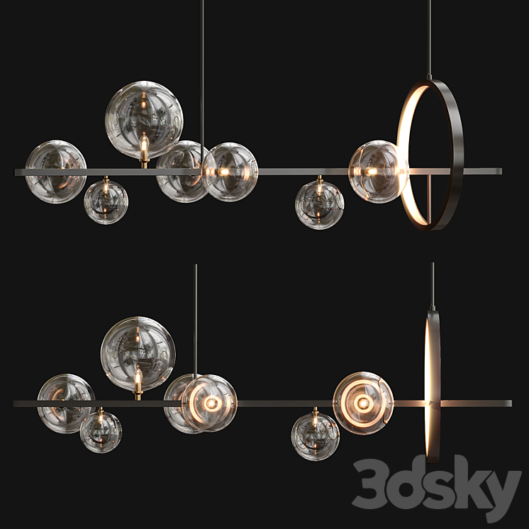 Chandelier IONA L 3DS Max Model - thumbnail 1