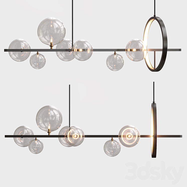 Chandelier IONA L 3DS Max Model - thumbnail 2