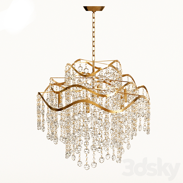 Chandelier ISABEL 3DS Max Model - thumbnail 2