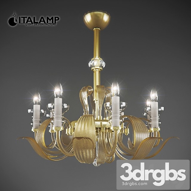 Chandelier Italamp 550 8 Amber 3dsmax Download - thumbnail 1