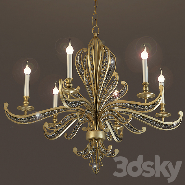 Chandelier John-Richard AJC-8823 3DSMax File - thumbnail 1